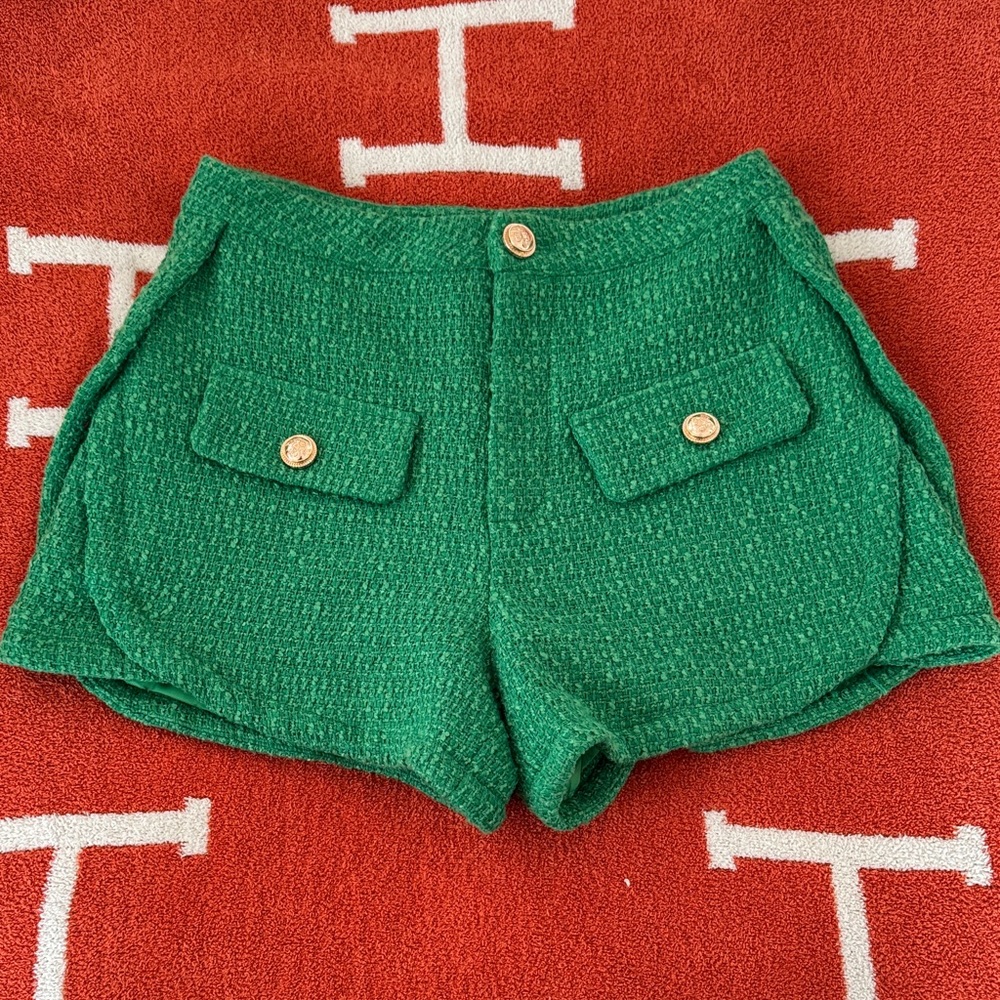 Buddy Love High Waist Green Shorts